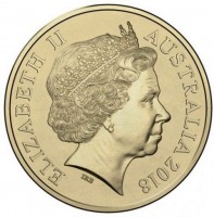 Aluminium Bronze coin Australia KM# 3489 ELIZABETH II. AUSTRALIA 2018. 1 DOLLAR. IRB.