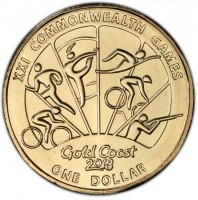 XXI COMMONWEALTH GAMES. Gold Coast 2018. ONE DOLLAR.