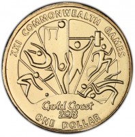 XXI COMMONWEALTH GAMES. Gold Coast 2018. ONE DOLLAR.