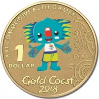XXI COMMONWEALTH GAMES. 1 DOLLAR GC. Gold Coast. 2018.