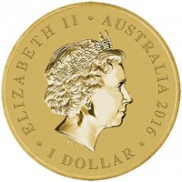 Aluminium Bronze coin Australia KM# 3223 ELIZABETH II. AUSTRALIA 2016. 1 DOLLAR. IRB.
