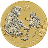 Aluminium Bronze coin Australia KM# 3223 猴. P IJ. Year of the Monkey.