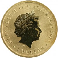 Aluminium Bronze coin Australia KM# 1944 ELIZABETH II. AUSTRALIA 2013. 1 DOLLAR. IRB.