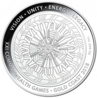 VISION • UNITY • ENERGY • LEGACY 1 OZ999 Ag. XXI COMMONWEALTH GAMES • GOLD COAST 2018.