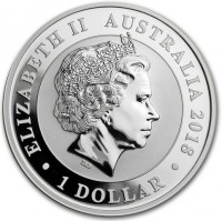 Silver coin Australia KM# 3501 ELIZABETH II. AUSTRALIA 2018. 1 DOLLAR. IRB.