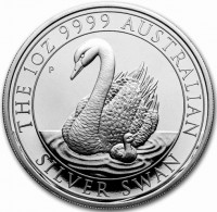Silver coin Australia KM# 3510 THE 1OZ 9999 AUSTRALIAN. P JM. SILVER SWAN.