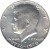 obverse of 1/2 Dollar - Bicentennial - Kennedy Half Dollar (1976) coin with KM# 205a from United States. Inscription: LIBERTY IN GOD WE TRUST S 1776 - 1976