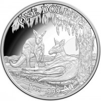 ONE DOLLAR. 25 SMS. 1oz 999 Ag.