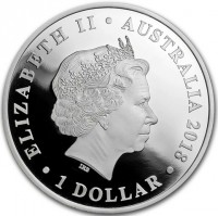 Silver coin Australia KM# 3518 ELIZABETH II. AUSTRALIA 2018. 1 DOLLAR. IRB.