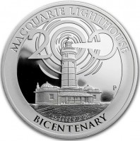 MACQUARIE LIGHTHOUSE BICENTENARY. 200. P. JM. 1 OZ 9999 SILVER.