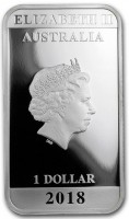 Silver coin Australia KM# 3519 ELIZABETH II. AUSTRALIA. 1 DOLLAR. 2018. IRB.