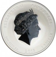 ELIZABETH II AUSTRALIA. IRB. 1oz 9999 Ag 2018 1 DOLLAR.