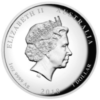 Silver coin Australia KM# 3525 ELIZABETH II AUSTRALIA. IRB. 1oz 9999 Ag 2018 1 DOLLAR.