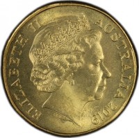 Aluminium Bronze coin Australia KM# 3628 ELIZABETH II. AUSTRALIA 2019. IRB.