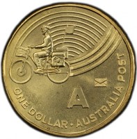 Aluminium Bronze coin Australia KM# 3628 ONE DOLLAR. A. AUSTRALIA POST.