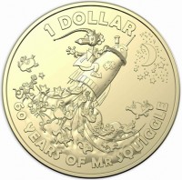 1 DOLLAR. 60 YEARS OF MR SQUIGGLE.