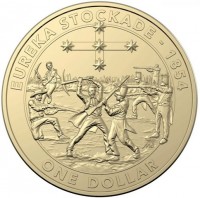 EUREKA STOCKADE - 1854. AB. ONE DOLLAR.