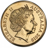 Aluminium Bronze coin Australia KM# 3669 ELIZABETH II. AUSTRALIA 2019. IRB.