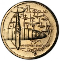 1 DOLLAR. BK. 75TH ANNIVERSARY OF. D-DAY.