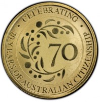 CELEBRATING 70 YEARS OF AUSTRALIAN CITIZENSHIP. 70. P.