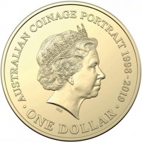 AUSTRALIAN COINAGE PORTRAIT 1998 - 2019. ONE DOLLAR. IRB.