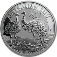 Silver coin Australia KM# 3692 AUSTRALIAN EMU. P. 2019 1 OZ 9999 SILVER. NM.