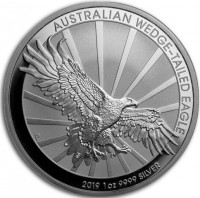 AUSTRALIAN WEGED-TAILD EAGLE. P. 2019 1OZ 9999 SILVER. JM.