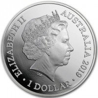 Silver coin Australia KM# 3706 ELIZABETH II. AUSTRALIA 2019. 1 DOLLAR. IRB.