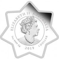 Silver coin Australia KM# 3707 ELIZABETH II AUSTRALIA. IRB. 1OZ 999 SILVER 2019 1 DOLLAR.