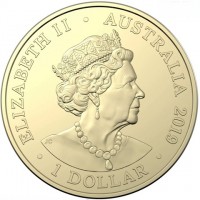 Aluminium Bronze coin Australia ELIZABETH II. AUSTRALIA 2019. 1 DOLLAR. JC.