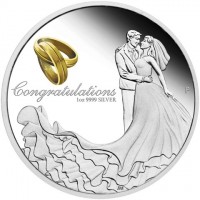 Silver coin Australia KM# 3718 Congratulations. 1oz 9999 SILVER. P. JM.