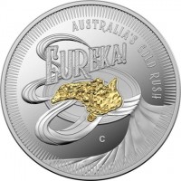 Silver coin Australia KM# 3852a AUSTRALIA'S GOLD RUSH. EUREKA!. C.