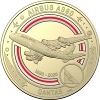 AIRBUS A380. QANTAS. 1920 - 2020. QANTAS. SMS.