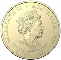 Aluminium Bronze coin Australia KM# 3858 ELIZABETH II. AUSTRALIA 2020. 1 DOLLAR. JC.