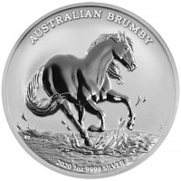 Silver coin Australia KM# 3868 AUSTRALIAN BRUMBY. JM P. 2020 1 oz 9999 FINE SILVER.