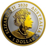 Silver coin Australia KM# 3882a ELIZABETH II. AUSTRALIA 2020. 1 DOLLAR. JC.