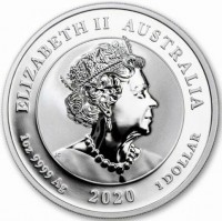 Silver coin Australia KM# 3888 ELIZABETH II. AUSTRALIA. JC. 1 oz 9999 Ag 2020 1 DOLLAR.