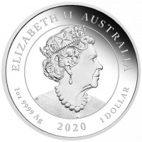 Silver coin Australia KM# 3892 ELIZABETH II. AUSTRALIA. JC. 1 oz 9999 Ag 2020 1 DOLLAR.