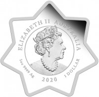 Silver coin Australia KM# 3895 ELIZABETH II AUSTRALIA. IRB. 1OZ 999 SILVER 2020 1 DOLLAR.