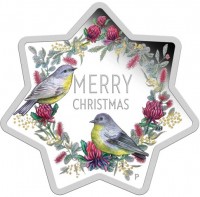 Silver coin Australia KM# 3895 MERRY. CHRISTMAS. AH. P.