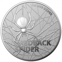 Silver coin Australia KM# 3900 1oz999 SILVER. REDBACK. SPIDER. AWB.