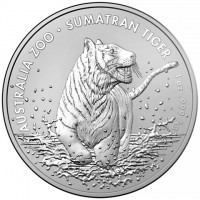 AUSTRALIA ZOO. SUMATRAN TIGER. 1 oz999 Ag.
