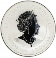 Silver coin Australia KM# 3905.1 ELIZABETH II. AUSTRALIA. JC. 1 oz 9999 Ag 1 DOLLAR.