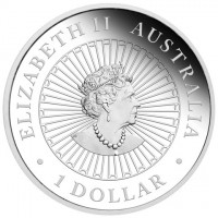Silver coin Australia KM# 3908 ELIZABETH II. AUSTRALIA. 1 DOLLAR. JC.