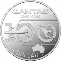QANTAS. 1920 - 2020. 100. 1 DOLLAR.