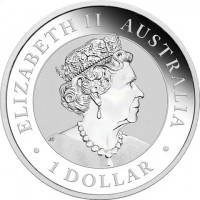 Silver coin Australia ELIZABETH II. AUSTRALIA. 1 DOLLAR. JC.