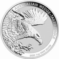 Silver coin Australia AUSTRALIAN WEDGE-TAILED EAGLE. P. JM. 2020 1oz 9999 SILVER.