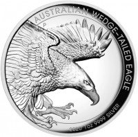 AUSTRALIAN WEDGE-TAILED EAGLE. P. JM. 2020 1oz 9999 SILVER.