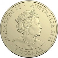 ELIZABETH II. AUSTRALIA 2021. 1 DOLLAR. JC.