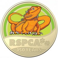Aluminium Bronze coin Australia KM# 4090 RSPCA. 150 YEARS.
